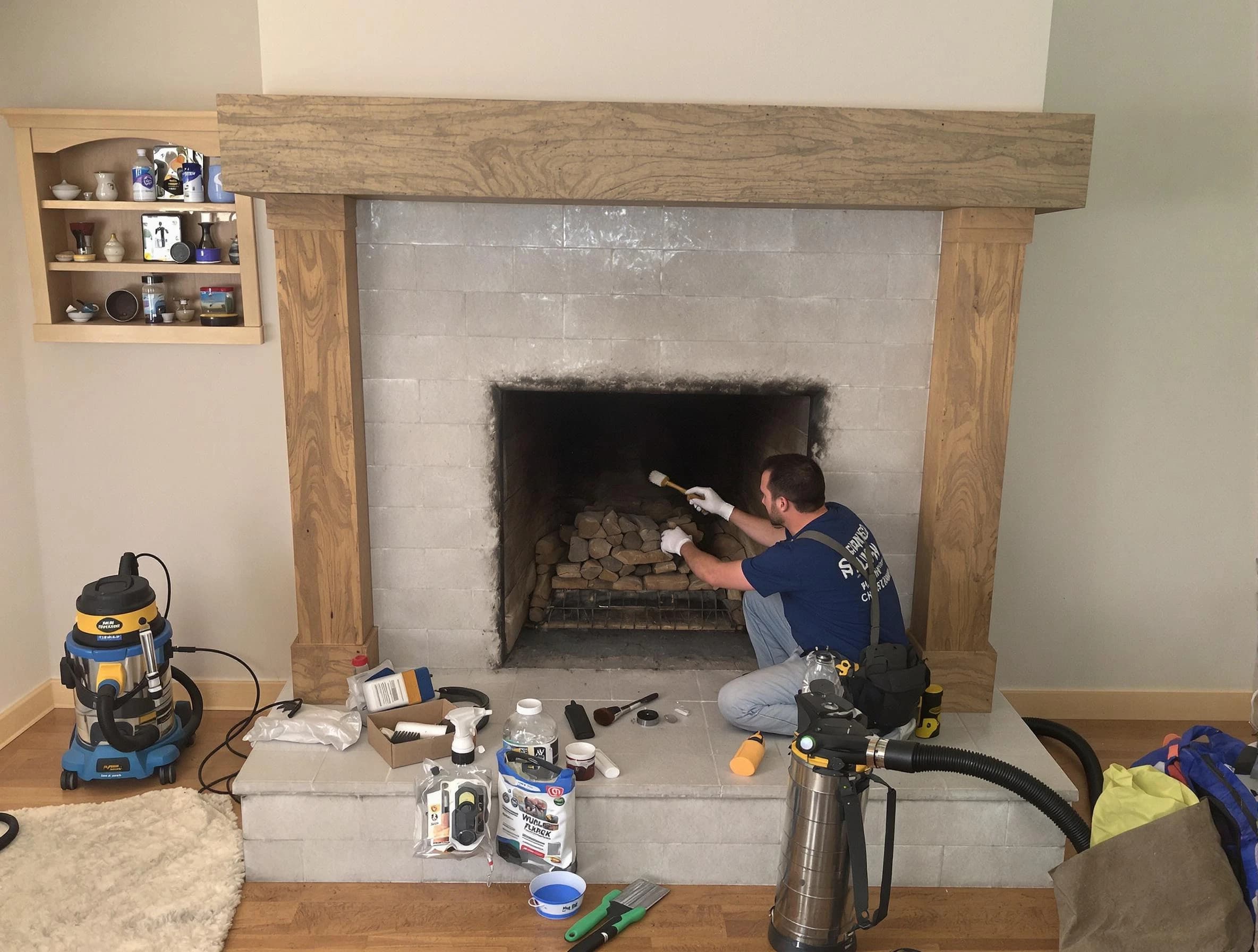Detailed creosote removal process by McLoud Chimney Sweep in McLoud, OK