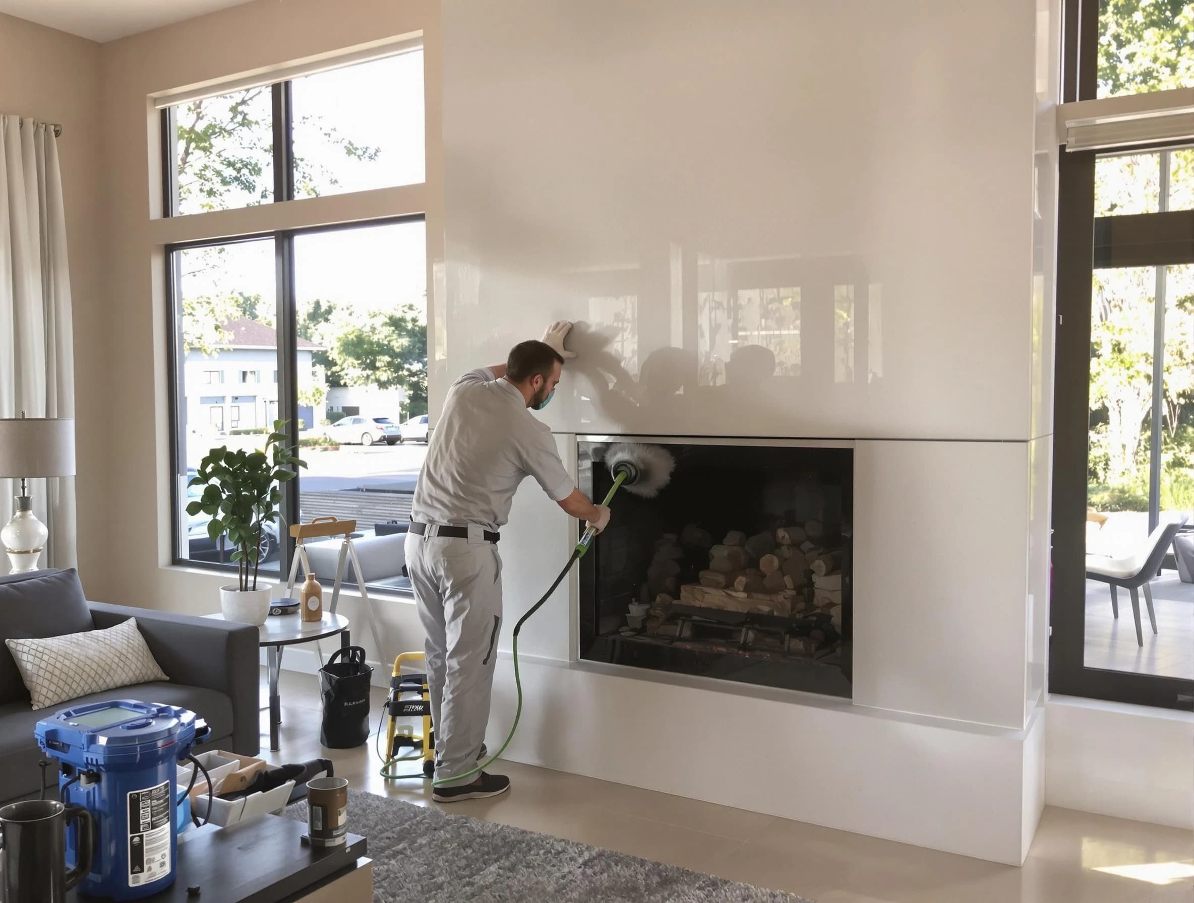 McLoud Chimney Sweep performing thorough soot removal in McLoud, OK