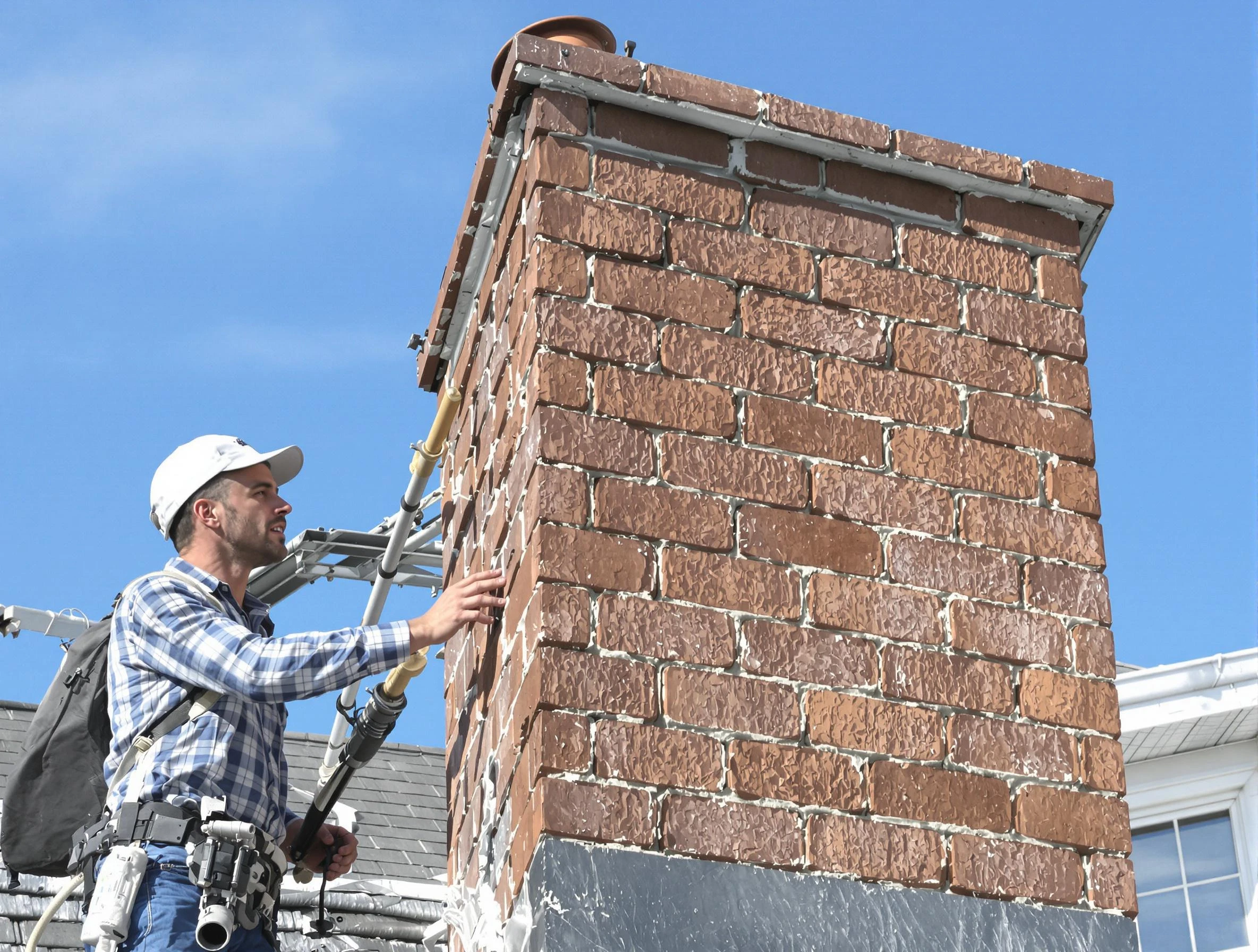 Brickwork for a chimney rebuild by McLoud Chimney Sweep in McLoud, OK