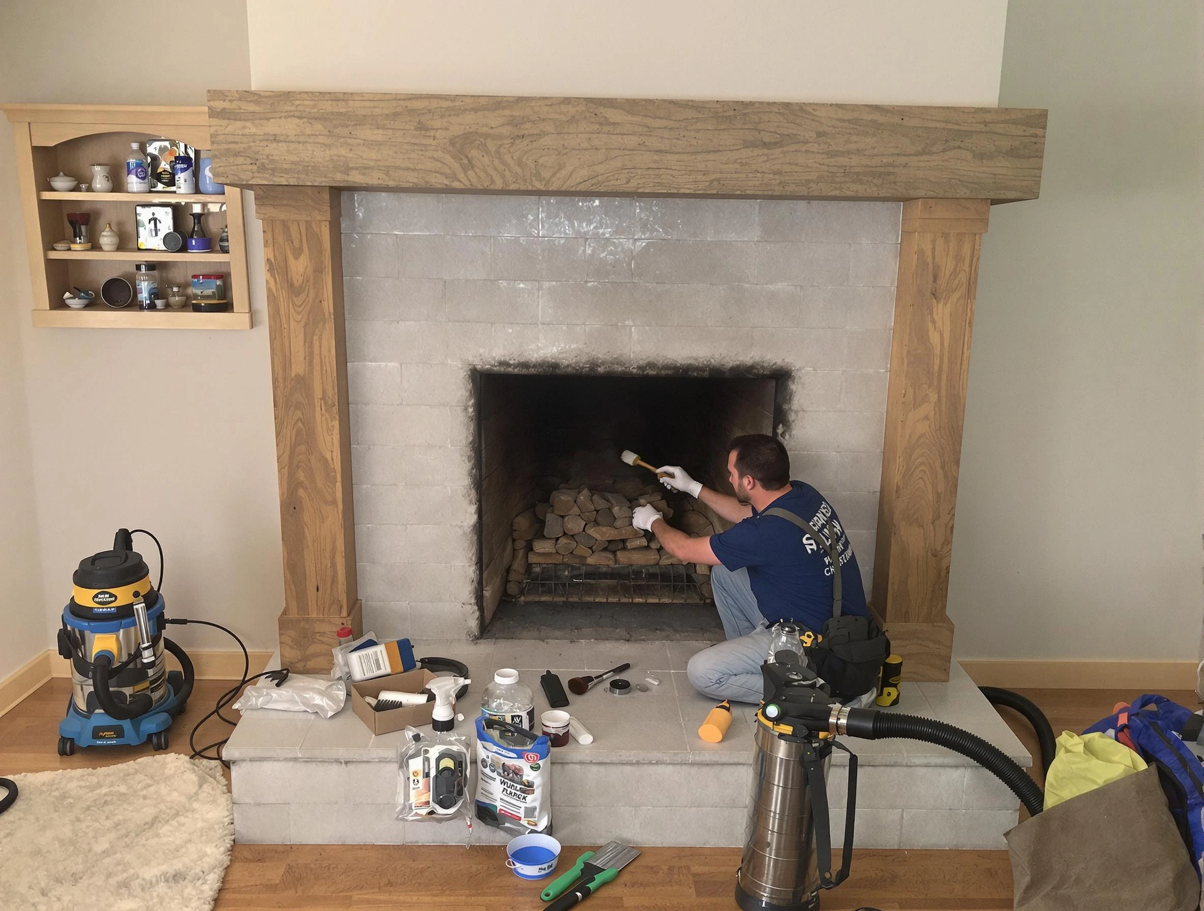 Detailed creosote removal process by McLoud Chimney Sweep in McLoud, OK